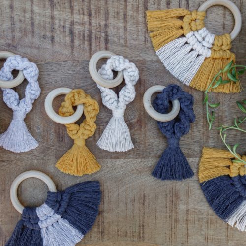 Macrame teething rings